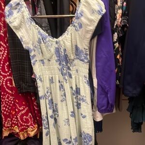 Free People Blue Floral Maxi Dress